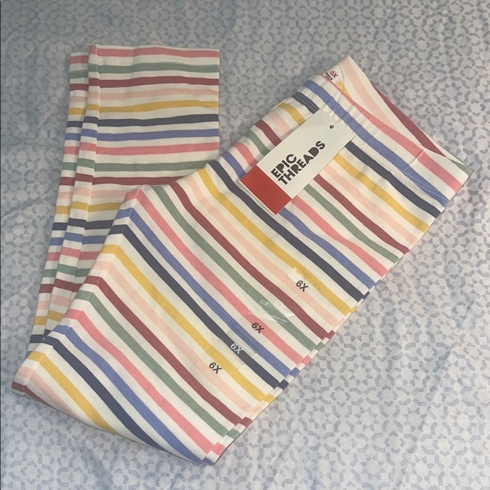Epic Threads Girls Leggings - Multicolor Stripes
